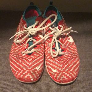 Nike Red and White Sneakers size 8.0!